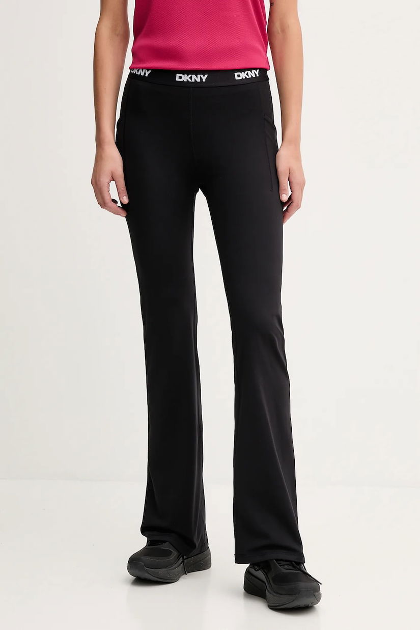 Dkny colanți culoarea negru, uni, DP5P3656