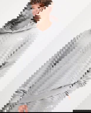 The North Face bluză Essential culoarea gri, cu glugă, melanj, NF0A89ESDYX1