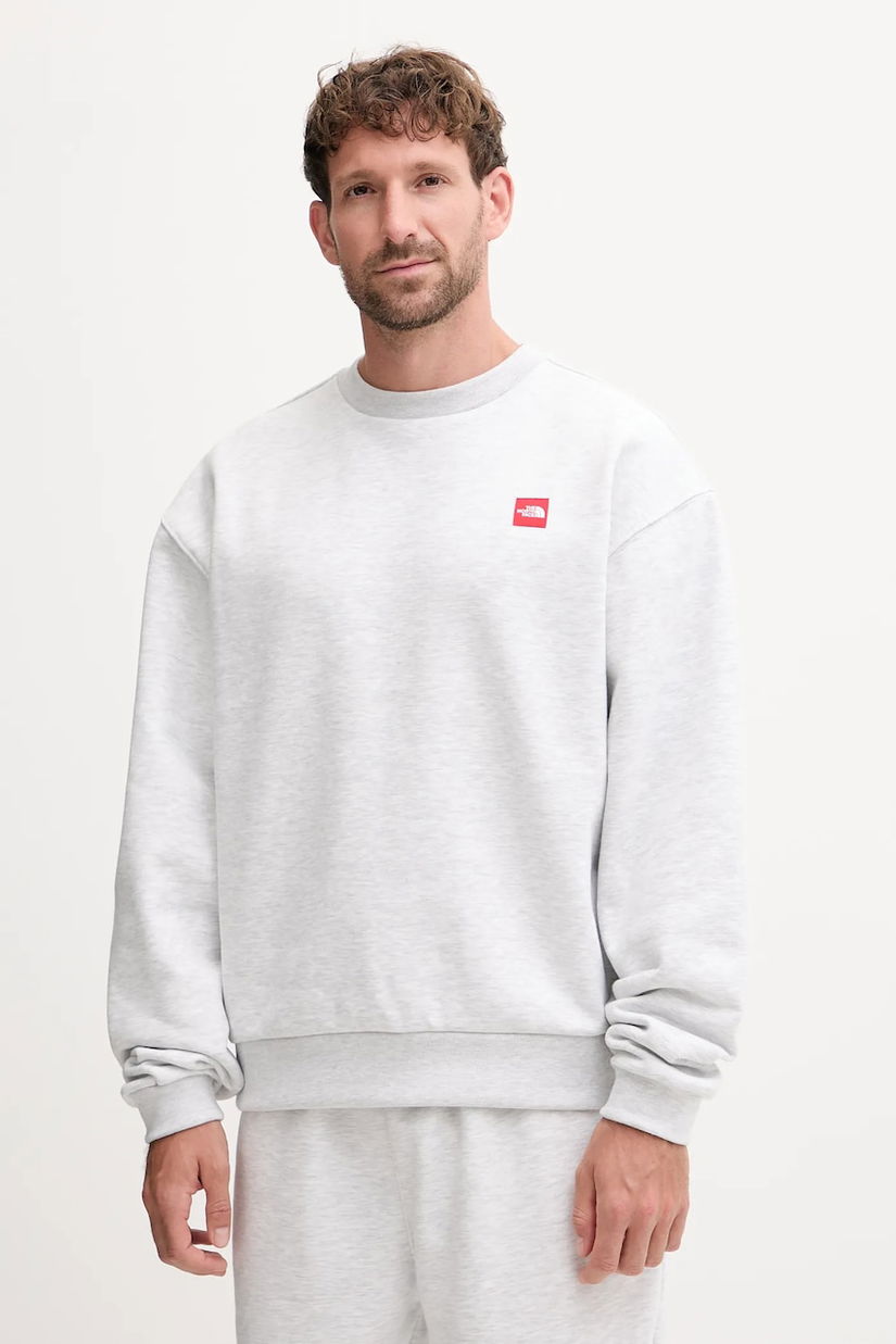 The North Face bluză Redbox culoarea gri, melanj, NF0A8EG1E041