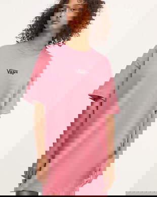 Vans rochie din bumbac culoarea roz, mini, oversize, VN0A4RU2ZRY1