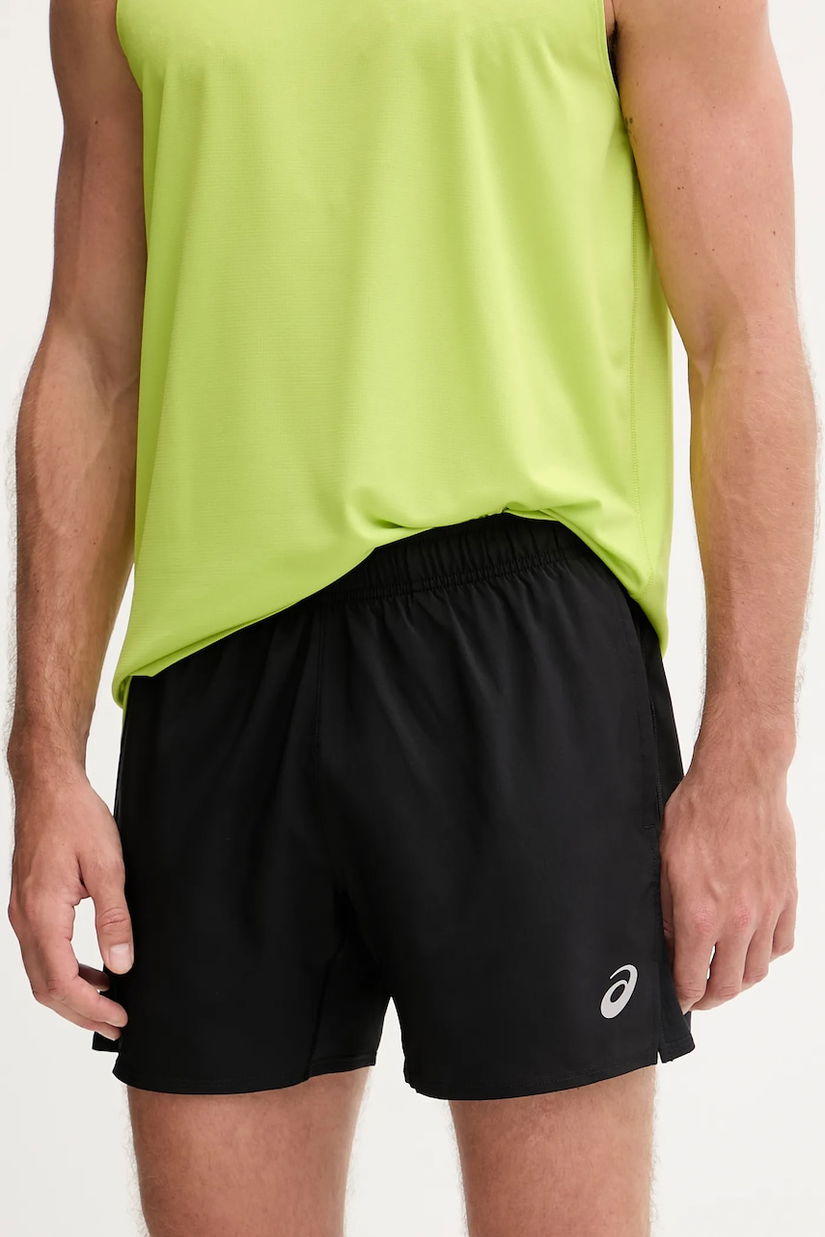 Asics pantaloni scurți de antrenament culoarea negru, 2011D214