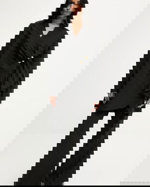 Answear.LAB rochie din bumbac culoarea negru, mini, drept