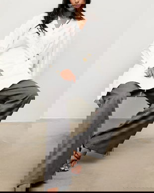 Answear.LAB rochie din bumbac culoarea alb, mini, drept