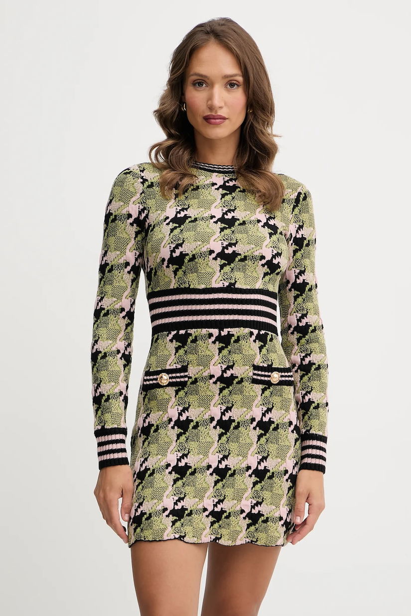 Silvian Heach rochie AGVA culoarea verde, mini, evazați, GPA25272VE