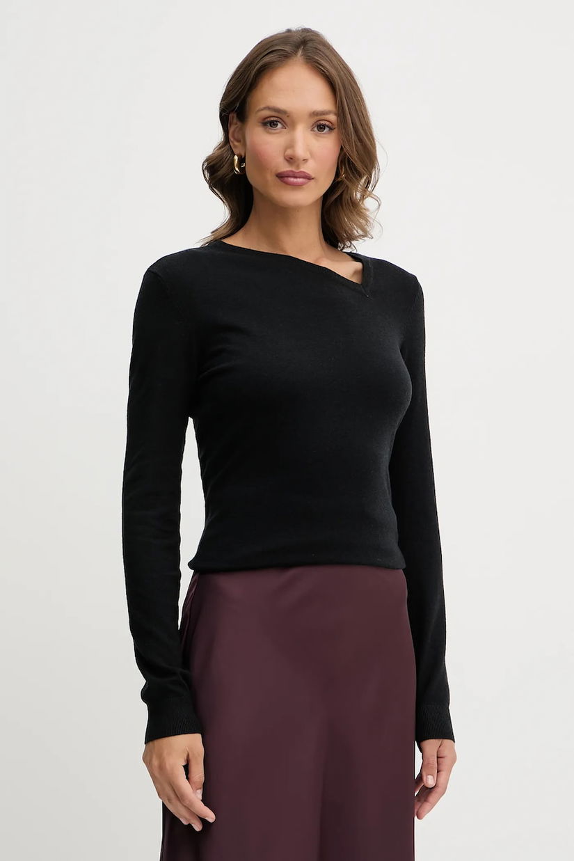 Silvian Heach pulover SELMANE culoarea negru, GPA25557TS