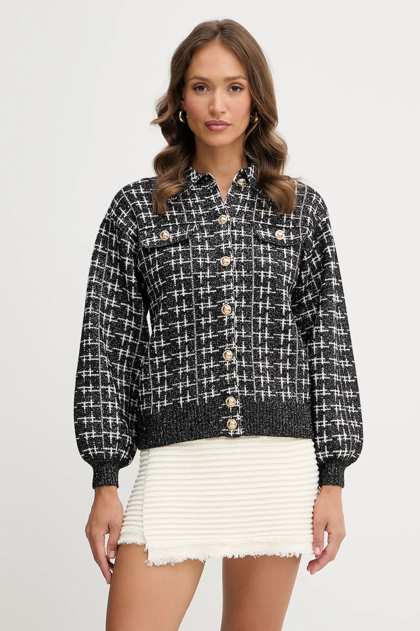 Silvian Heach cardigan CHARALAM culoarea negru, light, GPA25289CD