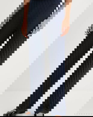 MM pantaloni de trening TEMA culoarea bleumarin, uni, 2526336017600