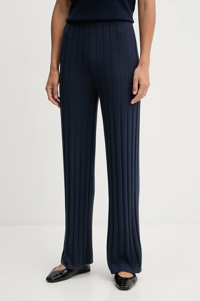 MM pantaloni de trening TEMA culoarea bleumarin, uni, 2526336017600