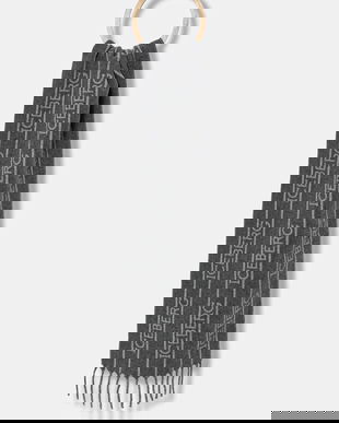 Iceberg eșarfă de lână culoarea gri, cu imprimeu, 6910 6948