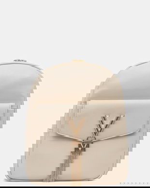 Valentino Bags rucsac culoarea bej, mic, cu imprimeu, VBS9AK20