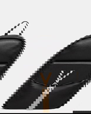 Valentino Bags rucsac culoarea negru, mic, cu imprimeu, VBS9AK20