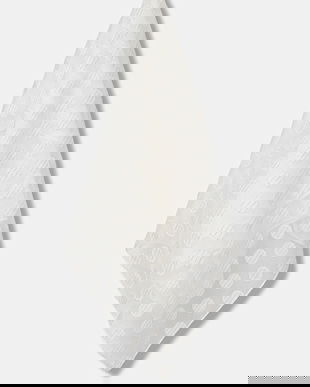 Morgan șal culoarea alb, cu imprimeu, 5JAPOI