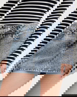 Hollister Co. fustă jeans mini, creion, KI343-5100