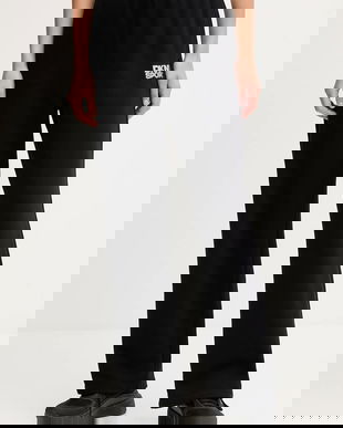 Dkny pantaloni de trening din bumbac culoarea negru, cu imprimeu, DP5P3650