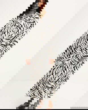 Answear.LAB rochie culoarea bej, maxi, oversize