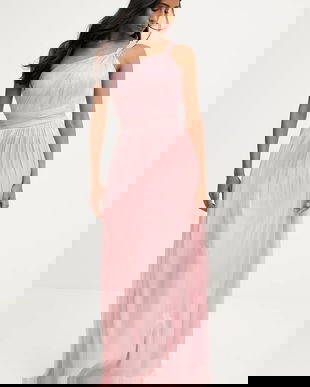 Answear.LAB rochie culoarea roz, maxi, evazati