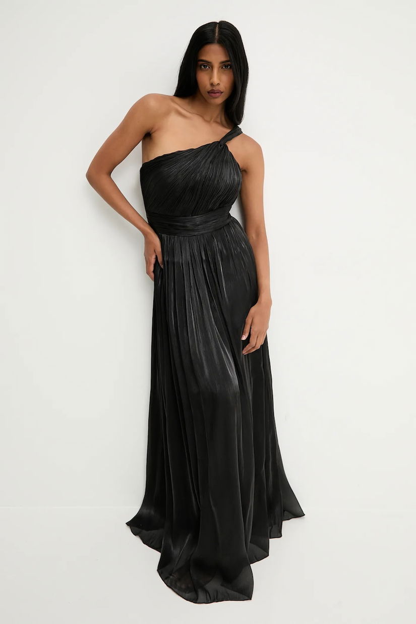 Answear.LAB rochie culoarea negru, maxi, evazati