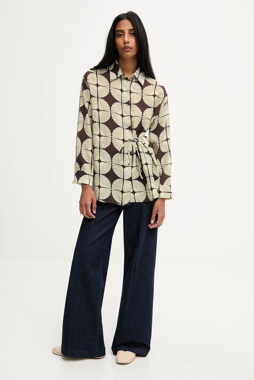 Answear.LAB camasa culoarea verde, cu guler clasic, relaxed