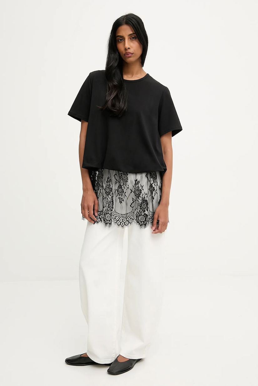 Answear.LAB bluza culoarea negru, neted