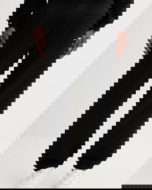 MSGM pantaloni de trening din bumbac culoarea negru, uni, 2000MP500.300000