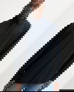 Iceberg cămașă culoarea bleumarin, cu guler clasic, relaxed, G110 5257