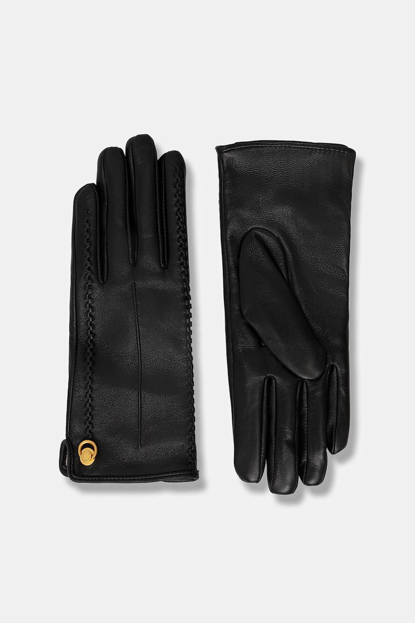 Gianni Chiarini mănuși de piele culoarea negru, GN.GL2022