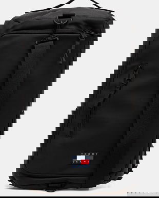 Tommy Jeans rucsac culoarea negru, mare, uni, AM0AM13407