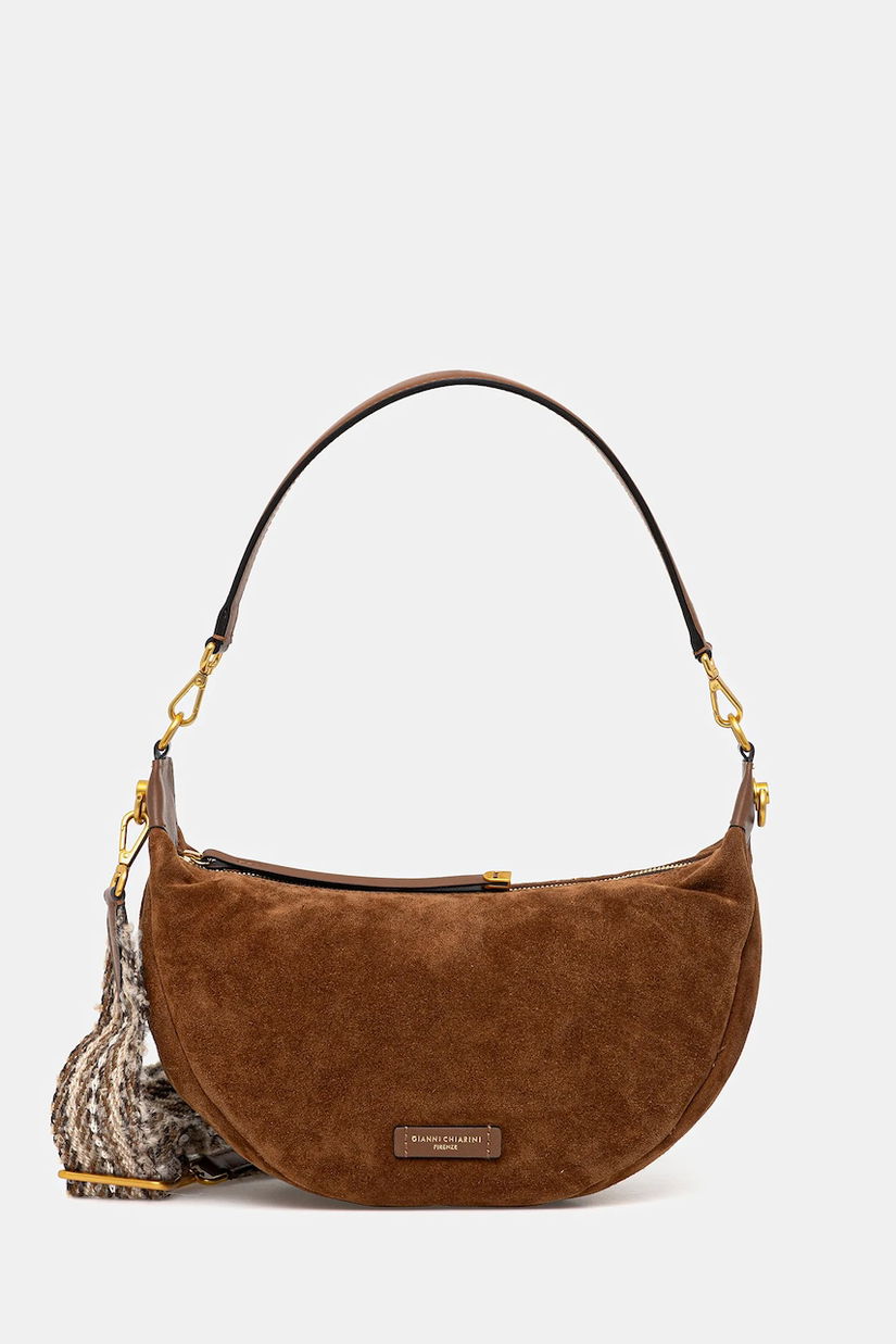 Gianni Chiarini geantă de mână din piele întoarsă AISHA culoarea maro, BS.12050.CM