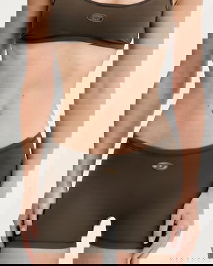 Diesel pantaloni scurți SOPHIA-UTLT culoarea verde, uni, high waist, A19360.0PJBA