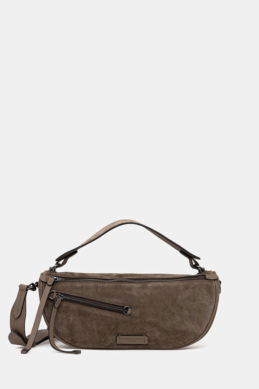 Gianni Chiarini geantă de mână din piele întoarsă CINDY culoarea maro, BS.11700.CM