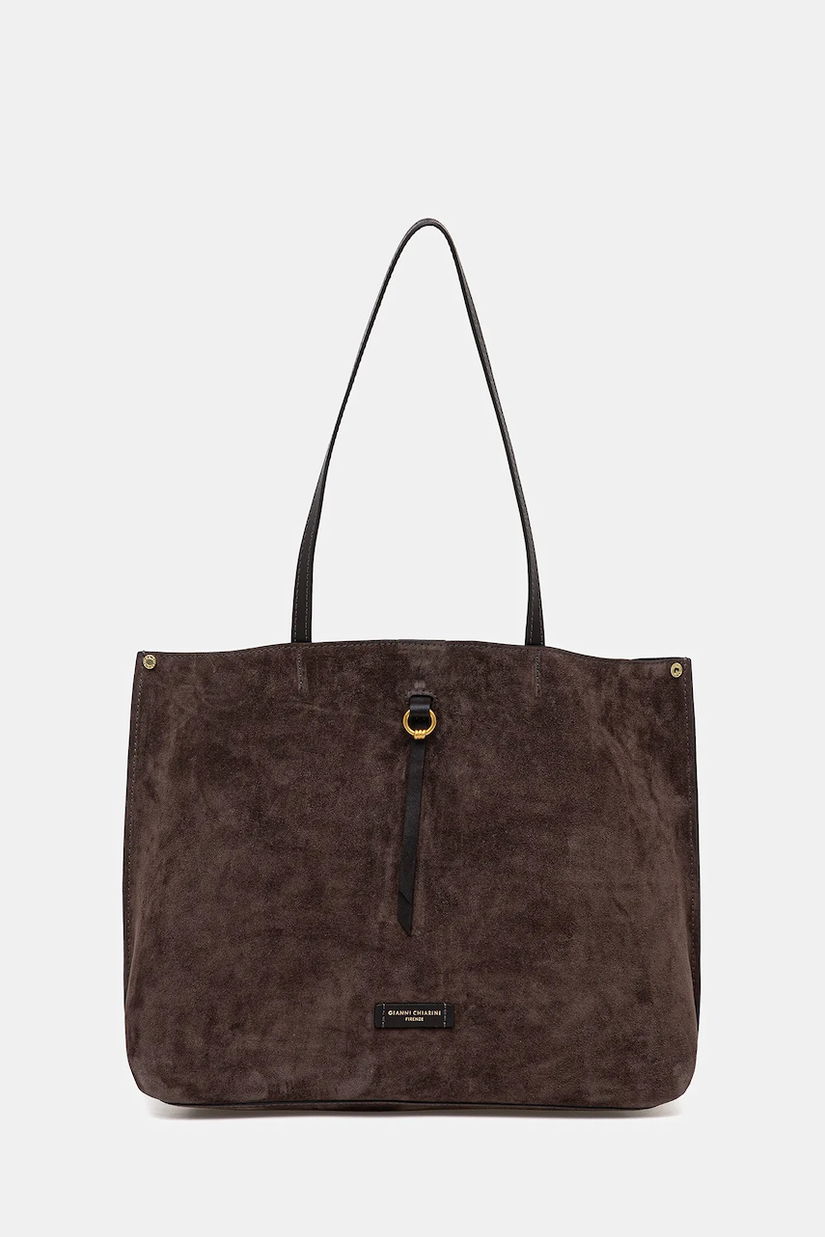 Gianni Chiarini geantă de mână din piele întoarsă EGLE culoarea maro, BS.11485.CM