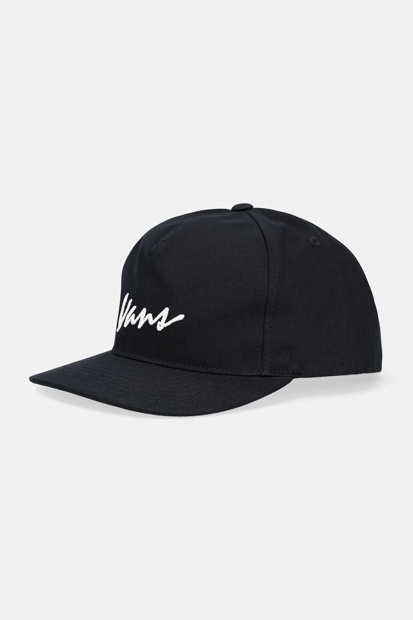 Vans șapcă de baseball din bumbac culoarea negru, VN000QAGBLK1
