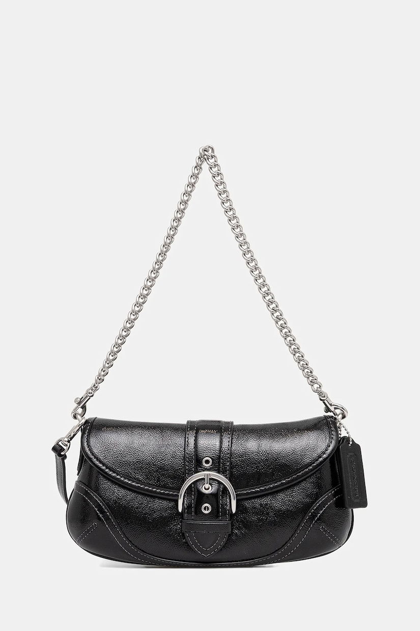 Coach poșetă de piele Soho 25 culoarea negru, CAN43