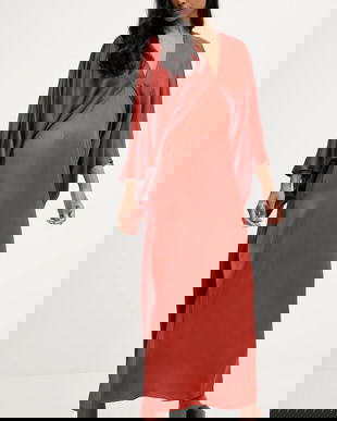 Answear.LAB rochie culoarea rosu, maxi, drept