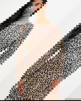 Answear.LAB rochie culoarea bej, mini, drept