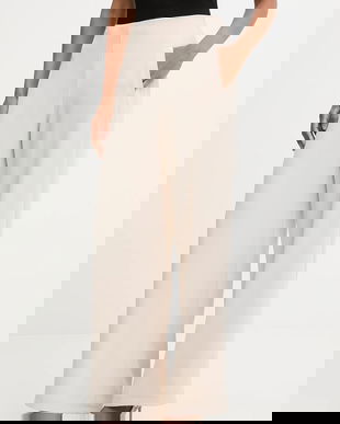 Answear.LAB pantaloni culoarea bej, lat, high waist