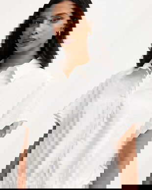 Answear.LAB camasa culoarea alb, cu guler clasic, relaxed