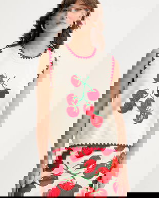 Never Fully Dressed vestă Tomato culoarea bej, NFDKN664