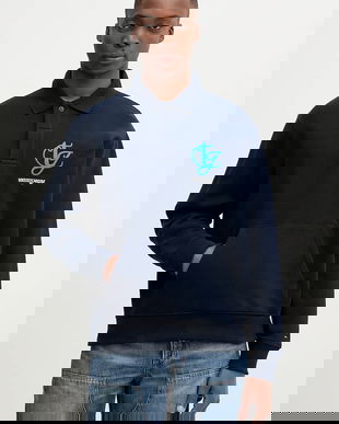 Tommy Jeans hanorac de bumbac culoarea bleumarin, melanj, DM0DM21800