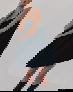 MUUV. rochie JELLE culoarea negru, mini, oversize