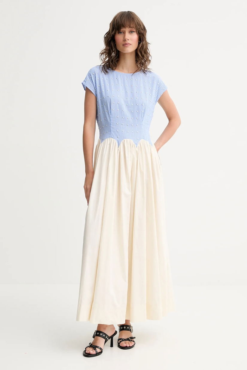 Never Fully Dressed rochie din bumbac Monika maxi, evazați, NFDDR2806