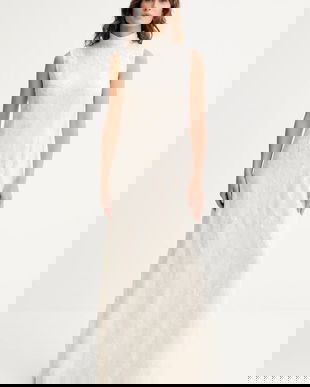 Rotate rochie de mireasă culoarea bej, maxi, evazați, 114196857