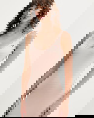 Diesel rochie FRANKIE-UTLT culoarea bej, mini,mulată, A19560.0IKBN