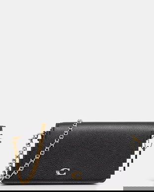 Coach poșetă de piele Mila culoarea negru, CAO01