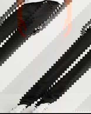 Tommy Jeans pantaloni culoarea negru, cu fason chinos, DM0DM21703