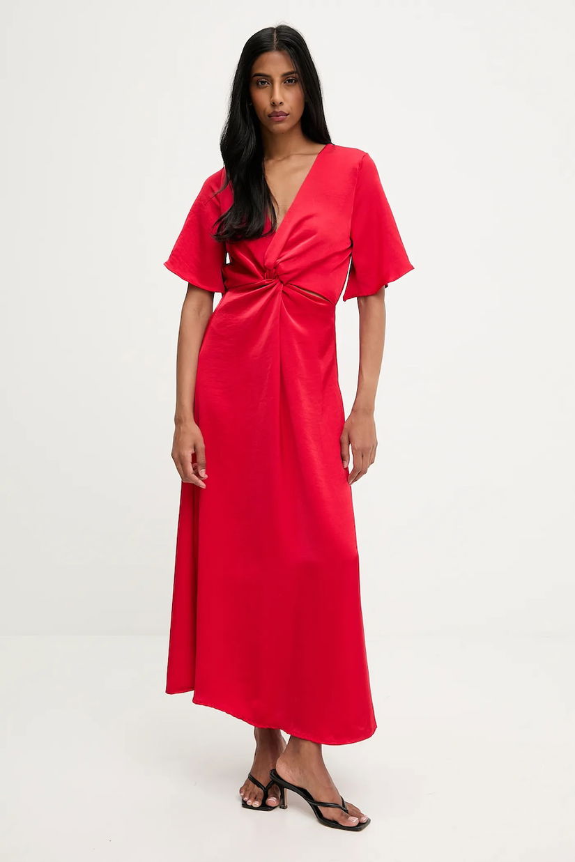Answear.LAB rochie culoarea rosu, maxi, evazati