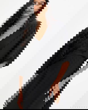 Answear.LAB rochie culoarea negru, mini, evazati