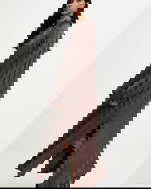 Answear.LAB rochie culoarea maro, maxi, oversize