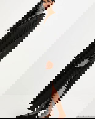 Answear.LAB rochie culoarea negru, maxi, oversize