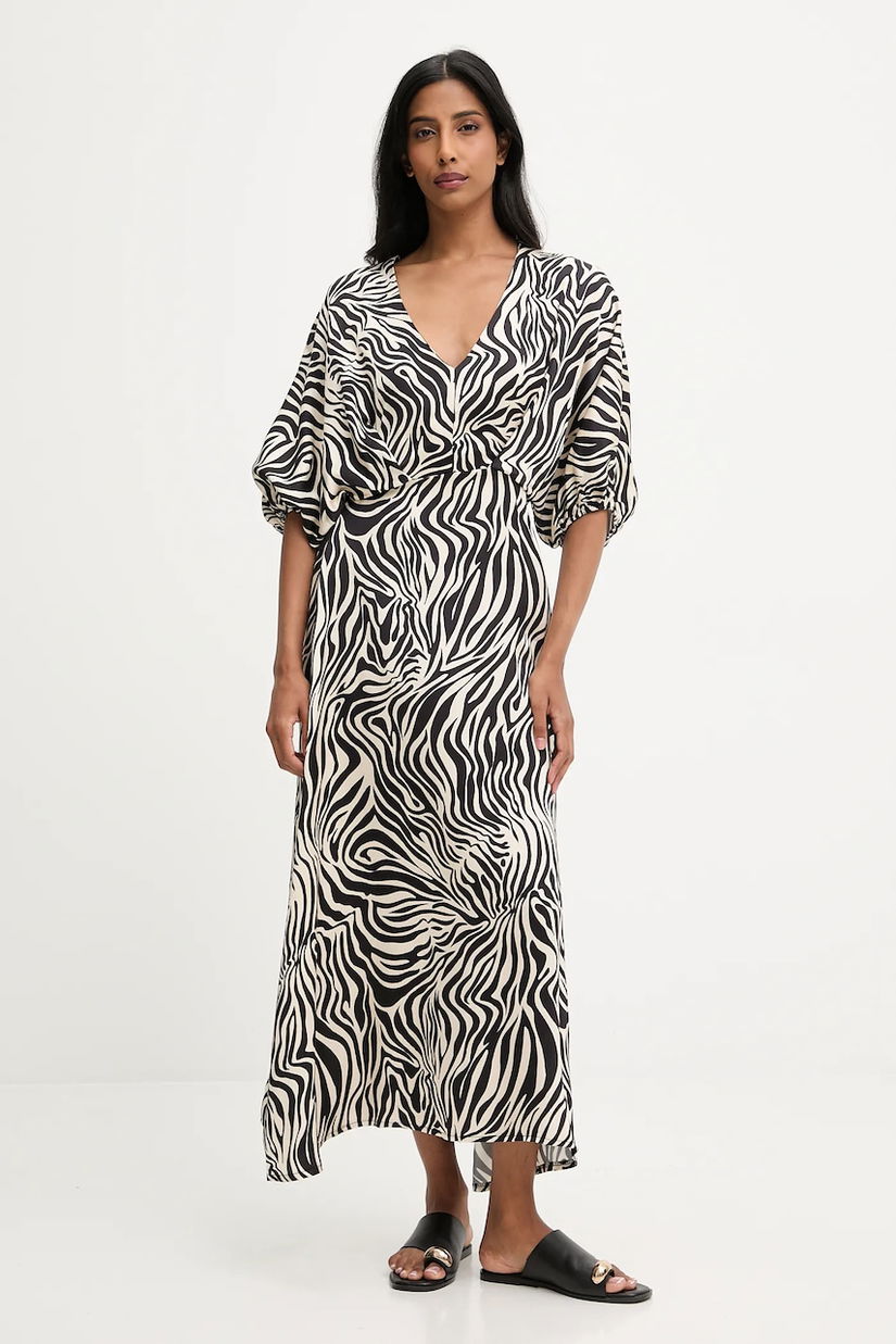 Answear.LAB rochie culoarea negru, maxi, drept